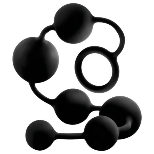 Anal Adventures L - gyöngyös anál dildó (fekete)