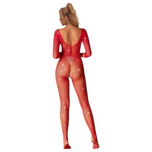 Subblime 952419 - csillogó strasszos overál - (piros) -S-L