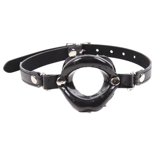 Latetobed - száj formájú szilikon szájpecek (fekete)