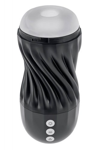 Playboy Solo Stroker - akkus szívó rezgő maszturbátor (fekete)