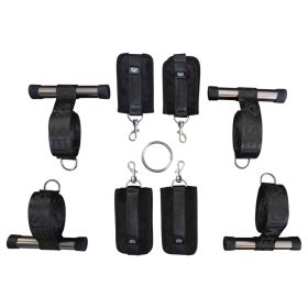 Sei Mio - ajtóra rögzíthető bondage kereszt (fekete)