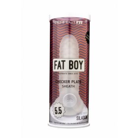 Fat Boy Checker Box - péniszköpeny (15cm) - tejfehér