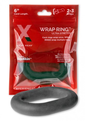 Perfect Fit Ultra Wrap 6" - vastag péniszgyűrű - fekete (15cm)