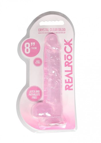 REALROCK - áttetsző élethű dildó - pink (19cm)