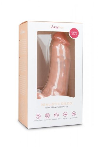 Easytoys - tapadótalpas, herés dildó (20cm) - natúr