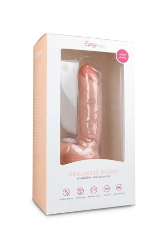 Easytoys - tapadótalpas, herés dildó (22,5cm) - natúr