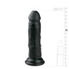 Easytoys - tapadótalpas élethű dildó (15,5cm) - fekete