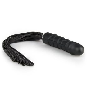   Easytoys Flogger - korbács és szilikon dildó egyben (fekete)