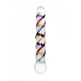 Rimba Rachella - dupla üveg dildó (áttetsző - színes)