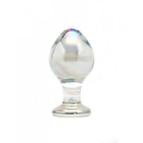 Rimba Zelda - kúpos, anál üveg dildó (áttetsző)