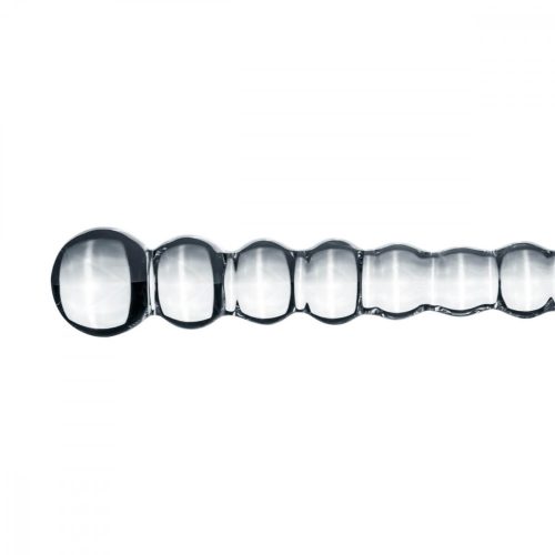 Gildo Glass No. 20 - gyöngyös üveg dildó (áttetsző)