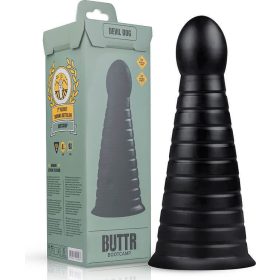 BUTTR Devil Dog - tapadótalpas dildó (fekete)