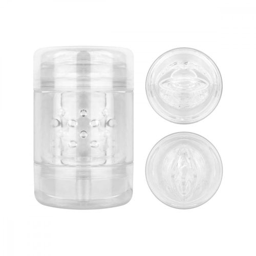 FPPR. - kétvégű maszturbátor - punci & száj (kék)