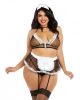 Dreamgirls Maid Plus Size Sheer Mesh - szobalány jelmez (XL-XXL)