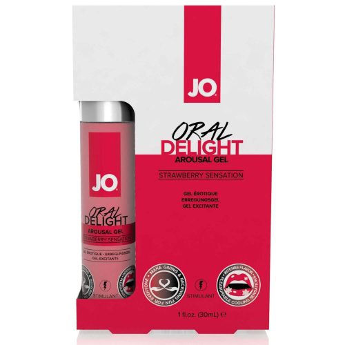 System JO Oral Delight - hűsítő, ehető síkosító - eper (30ml)