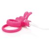 Screaming Charged Ohare - akkus, nyuszis, vibrációs péniszgyűrű (pink)