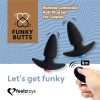 FEELZTOYS Funkybutts - akkus, rádiós anál vibrátor szett - (fekete) -