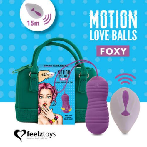 FEELZTOYS Foxy - akkus, rádiós, vízálló vibrációs tojás (lila)