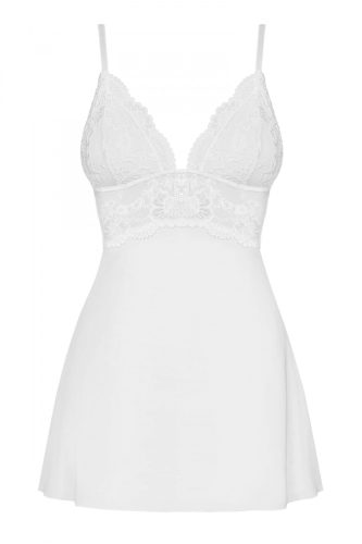 Obsessive 810-BAB-2 - csipkés babydoll tangával (fehér)