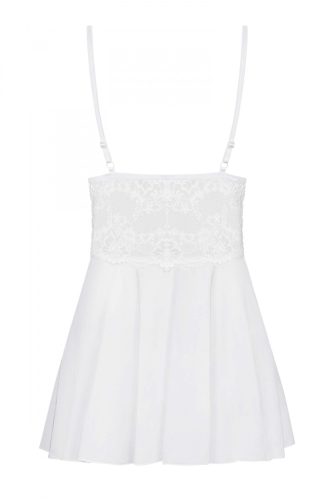 Obsessive 810-BAB-2 - csipkés babydoll tangával (fehér)