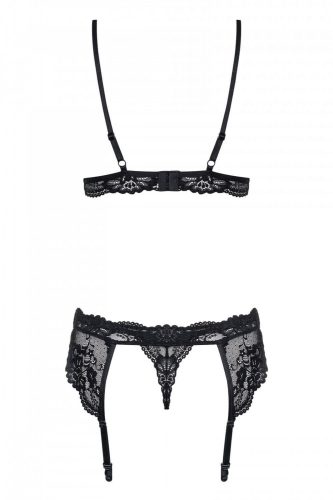 Obsessive 810-SEG-1 - csipkés fehérnemű szett (fekete)
