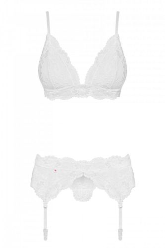 Obsessive 810-SEG-2 - csipkés fehérnemű szett (fehér)