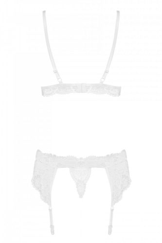 Obsessive 810-SEG-2 - csipkés fehérnemű szett (fehér)