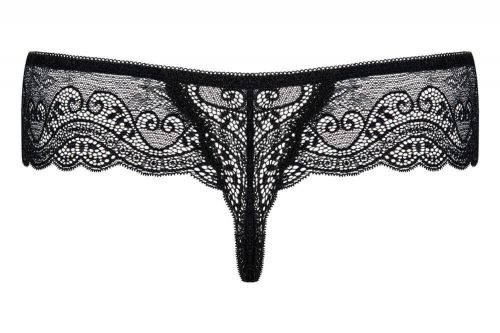 Obsessive Miamor - köves női csipke tanga (fekete)