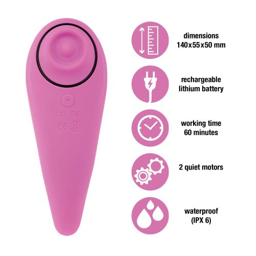 FEELZTOYS Femmegasm - akkus, vízálló hüvelyi és csiklóvibrátor (pink)